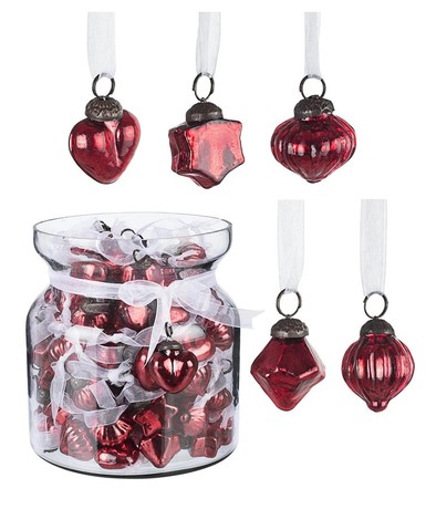 NEW YEAR'S ORNAMENTS LIVELY RED fi5cm