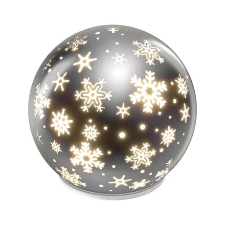 CHRISTMAS LED GLASS BALL 12cm