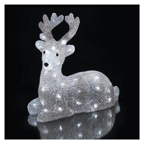 NEW YEAR LIGHTS DEER, IP44, COLD WHITE, 40LED