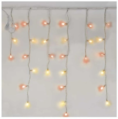 CHRISTMAS LIGHTS ICICLES, RED-VINTAGE 2,5m