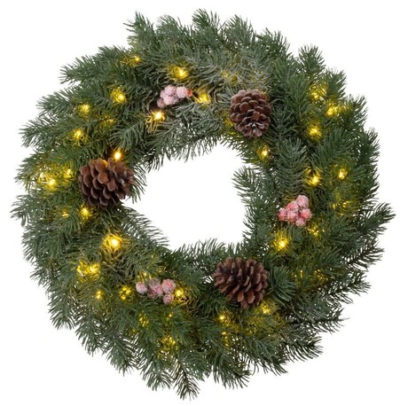 ADVENT WREATH WITH LIGHTS 40cm