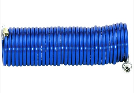 SPIRAL HOSE 5m, WITH METAL COUPLINGS