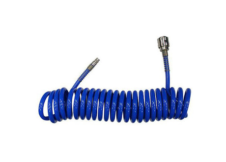 SPIRAL HOSE 10m WITH METALLIC QUICK COUPLERS