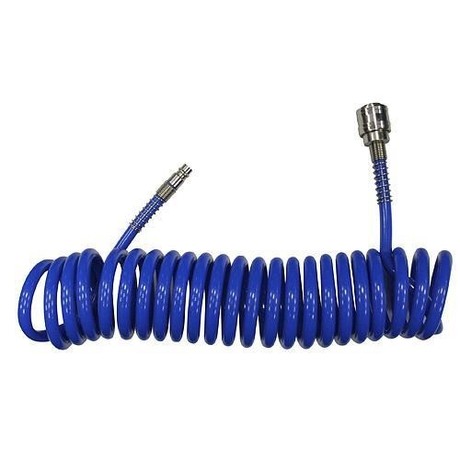 SPIRAL HOSE 15m WITH METALLIC QUICK COUPLERS