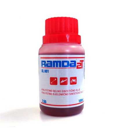 RAMDA OIL 2-STROKE RED 1:50 QUALITY SEMI-SYNTHETIC, 100ml