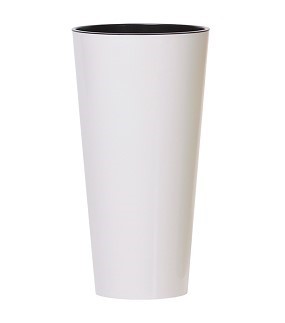 Flower Potshine Tubus Slim White Fi 400mm - Eurogarden.eu