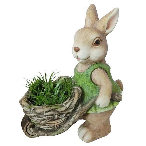 RABBIT WITH WHEEL BARROW 35x20xH40cm eurogarden.eu