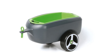 CHILDREN TRACTOR WITH CONTAINER, DARK GRAY