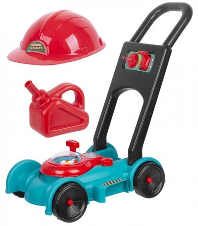 LAWN MOVER FOR KIDS, plastic, with helmet, canister
