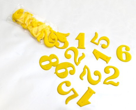 NUMBERS FOR HIVES 1-10 PVC YELLOW 4,5cm