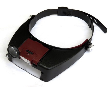 HEADBAND MAGNIFIER WITH LAMP AND 2 ENLARGEMENT