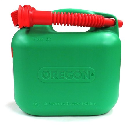 FUEL BOTTLE GREEN 5lit WITH TUBE FOR FILLING
