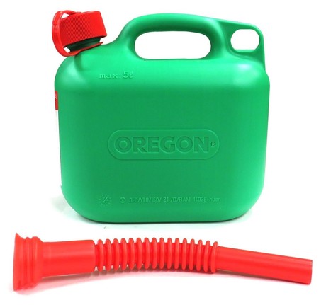 FUEL BOTTLE GREEN 5lit WITH TUBE FOR FILLING
