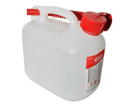 FUEL BOTTLE WHITE 5L WITH TUBE FOR FILLING