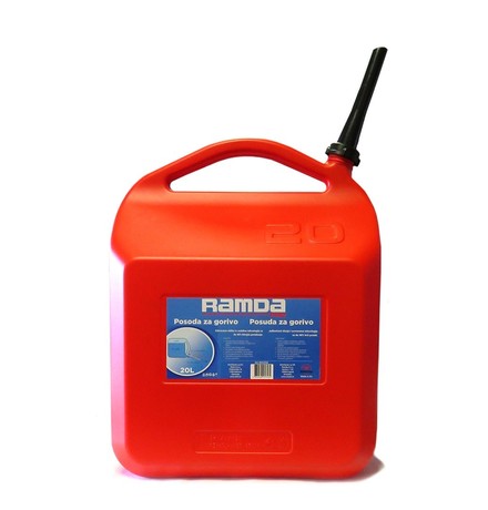 RAMDA FUEL TANK RED 20L, WITH TUBE FOR FILLING