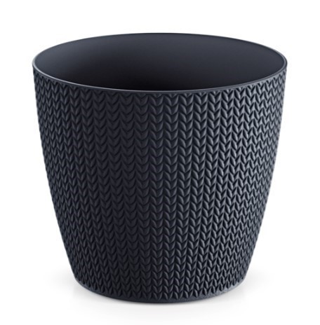Vaso Da Fiori Wheaty 2 Litri - Antracite, 157x157x138 Mm - Resistente Ai Graffi - 2