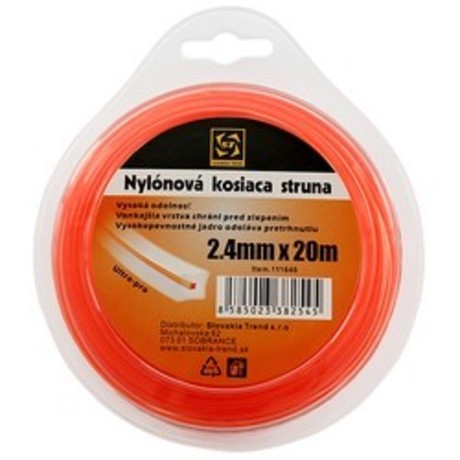 NAYLON TRIMMER LINE fi 2,4mmX20m, SQUARE DUO-LINE