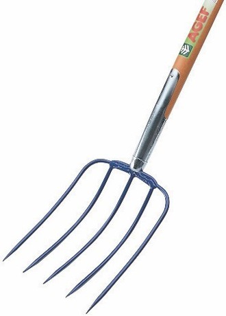 5 TINE MANURE FORK WITH 130cm HANDLE (29x21cm)