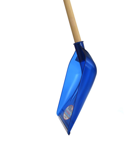 SHOVEL KILO BLUE PVC-ALU 35cm WITH WOODEN HANDLE 130cm