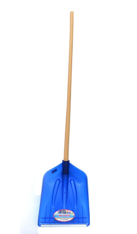 SHOVEL KILO BLUE PVC-ALU 35cm WITH WOODEN HANDLE 130cm