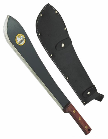MACHETTE WITH LEATHER HANDLE AND HOLSTER 7,5x50cm