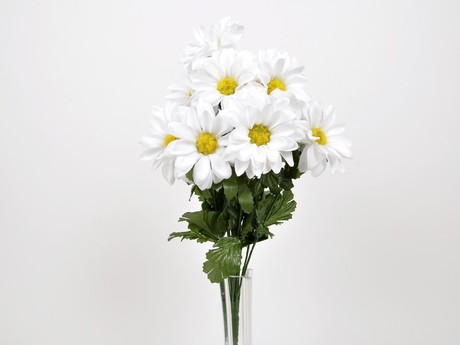 DAISY BOUQUET WHITE 12 FLOWERS 40cm