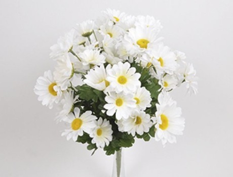 DAISY BOUQUET WHITE 18 FLOWERS, 54cm