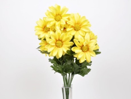 DAISY BRANCH - BOUQUET 40cm YELLOW 12 FLOWERS