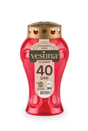 CANDLE VESTINA ECO CLASSIC, burns for aprox 40 days