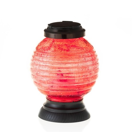 GLASS SOLAR LANTERN-CANDLE LOM (MIXED COLORS)