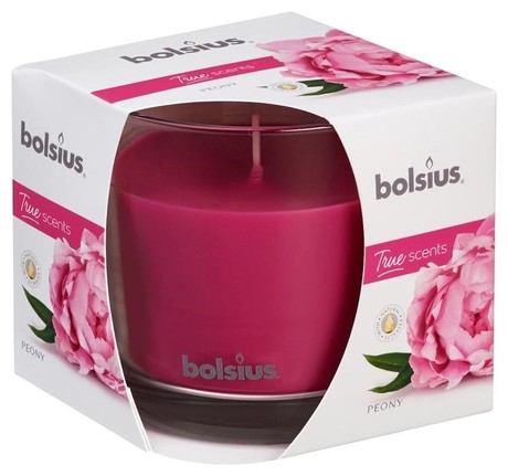 TRUE SCENTS CANDLE 95x95mm PEONY