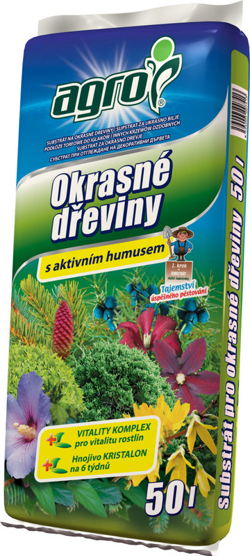 AGRO SUBSTRAT ZA OKRASNE RASTLINE 50lit - Eurogarden.eu